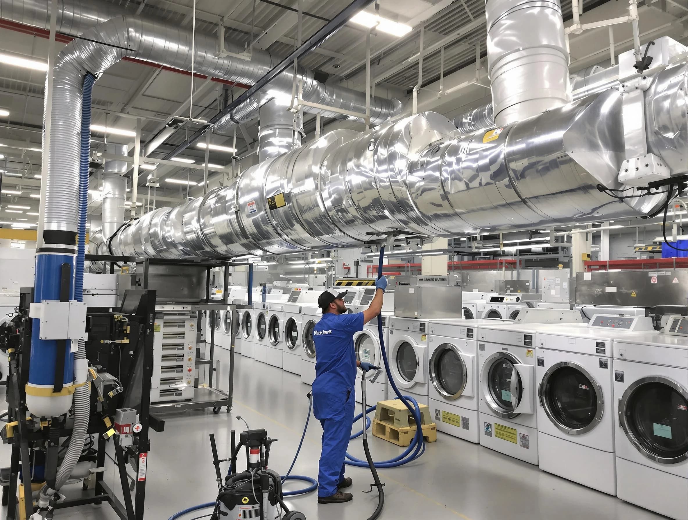 Lehi Dryer Vent Cleaning team performing heavy-duty industrial dryer vent cleaning in Lehi