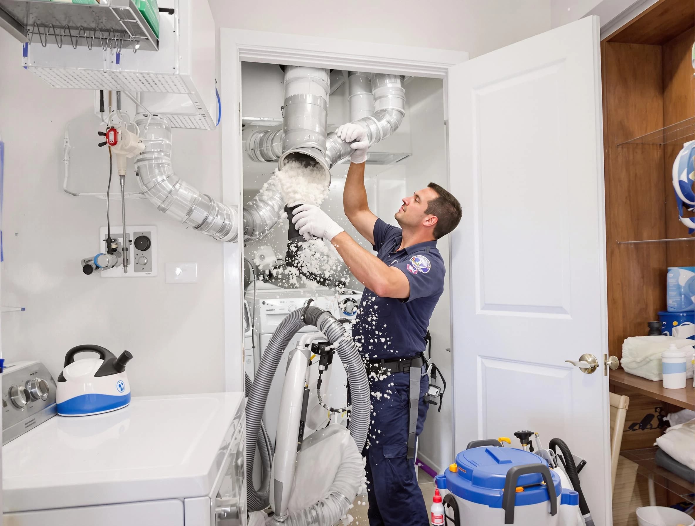 Lehi Dryer Vent Cleaning technician delivering thorough residential dryer vent cleaning service in Lehi